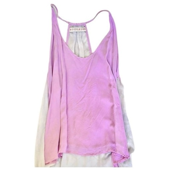 Woodleigh Tops - Woodleigh Silk Racerback Tank - Lilac with sheer back - Size M